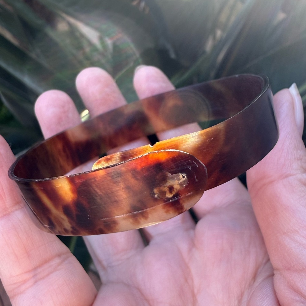 Antique Victorian 1800s tortoise shell bracelet - Picture 6 of 6